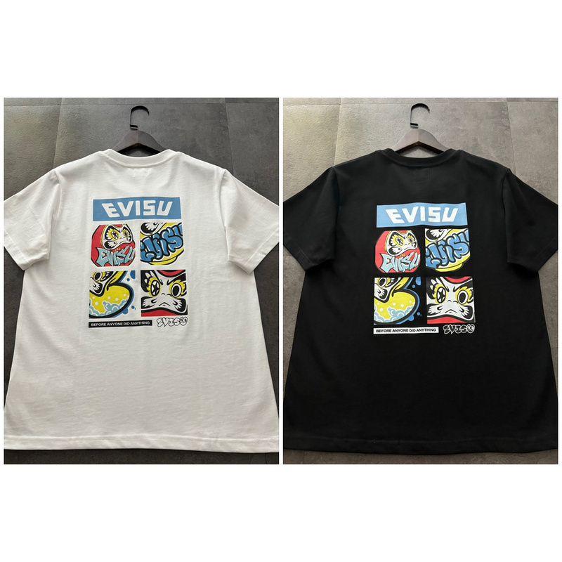 EVISU 1580）EVISU 福神 25新款 達摩 不倒翁 海鷗 字母 短袖 短T 時尚 潮