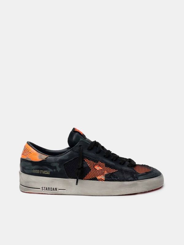 golden goose Black and orange Stardan sneakers(55C2)