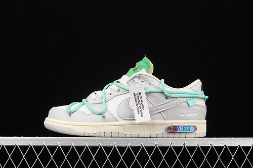dunk 330 DM1602 108 OW X SB DUNK LOW LOT 07 OF 50 SAIL NEUTRAL GREY VAPOR GREEN UNISEX 36 45