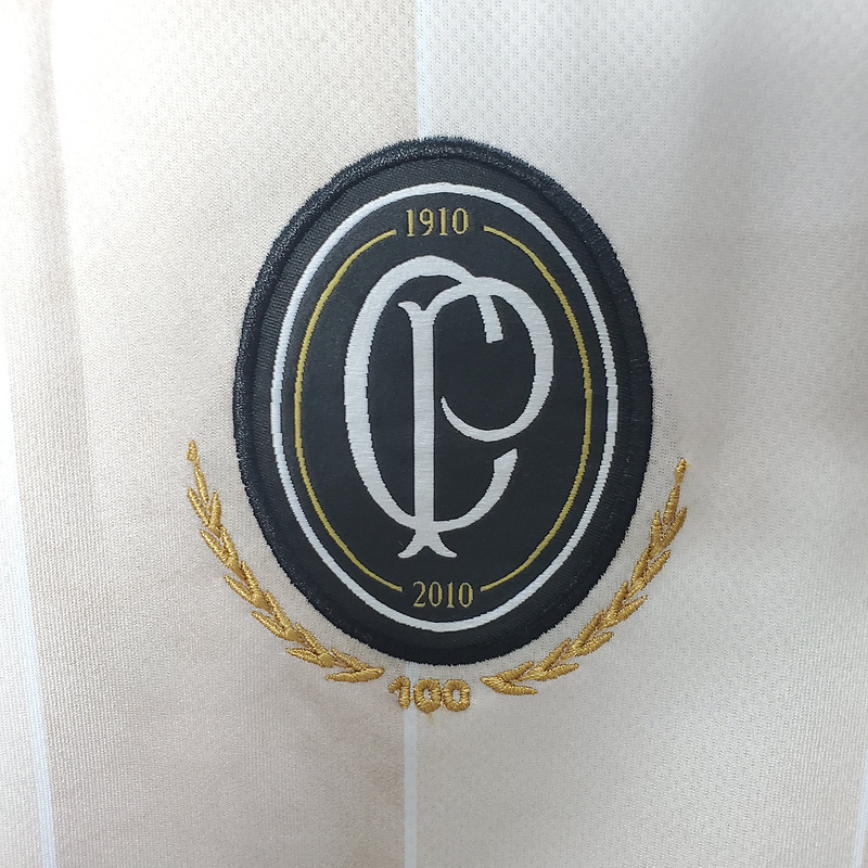 1910-2010 Corinthians 100th soccer jersey Retro Size S-2XL(11FB) camisas de time