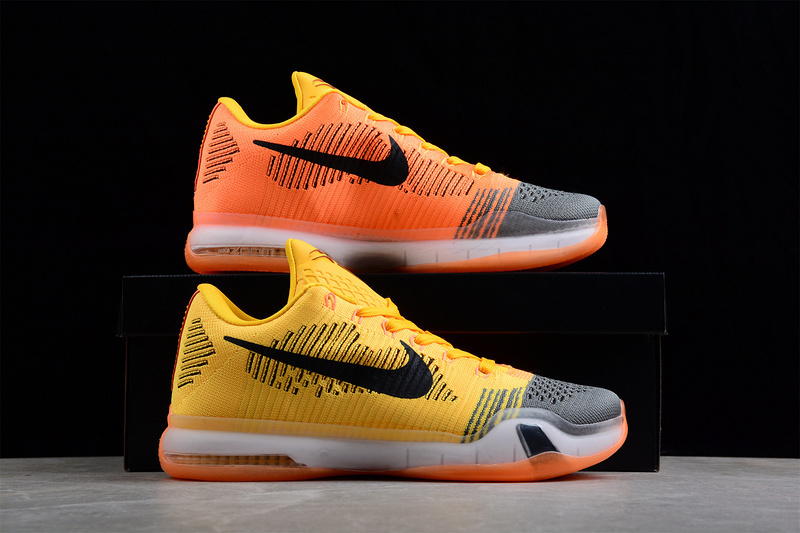 kobe 360 747212 818 KOBE 10 ELITE RIVALRY TOTAL ORANGE LASER ORANGE TUMBLED GREY BLACK MAN 40