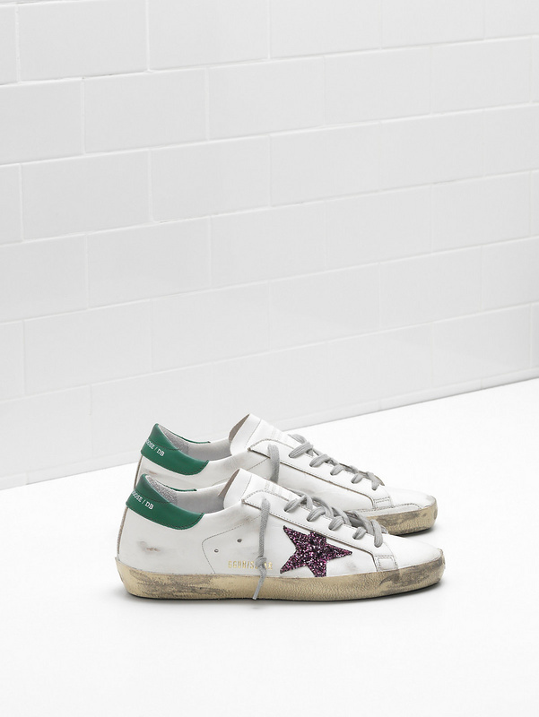 golden goose SUPERSTAR Sneakers G33WS590.H17 Upper in calf leather Glitter coated star(CAB8)