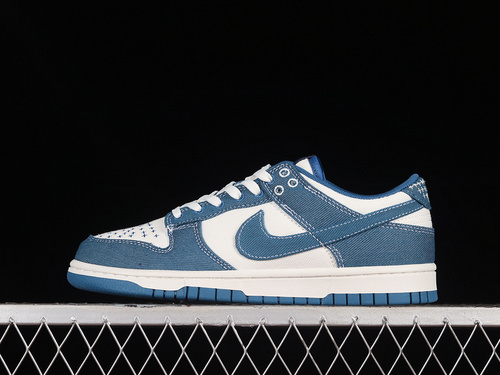 dunk 300 DV0834 101 DUNK LOW SE SASHIKO SUMMIT WHITE SUMMIT WHITE INDUSTRIAL BLUE UNISEX 36 4