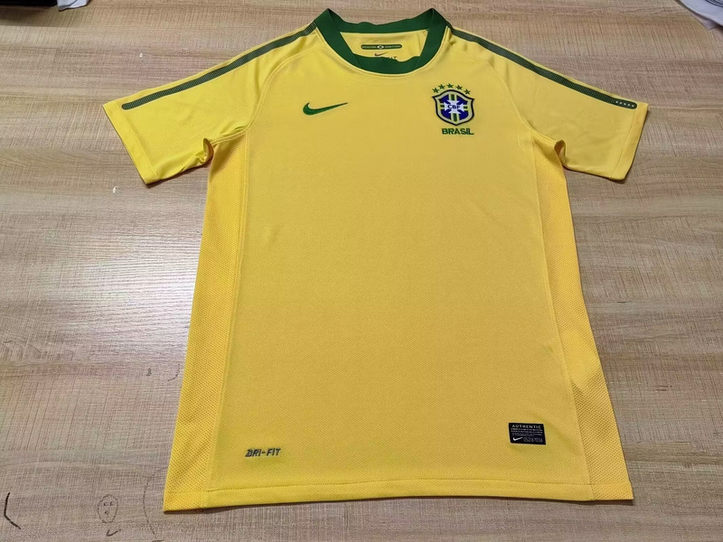 vintage Brazil retro jerseys 2010 maglia calcio maillot football camisetas futbolB923