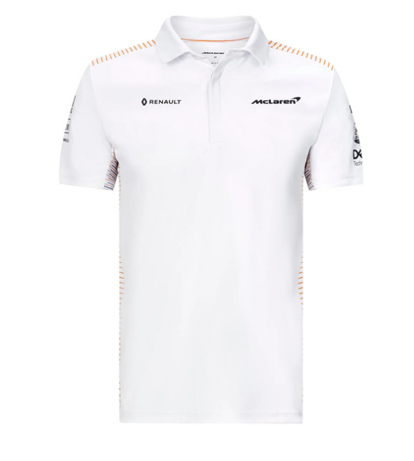 mercedes McLaren 2020 F1 white polo shirt0361
