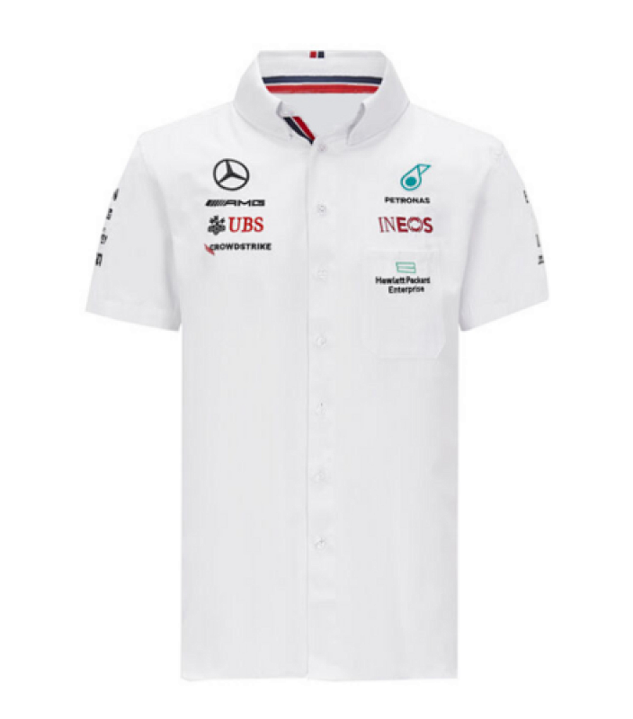 mercedes Mercedes Benz AMG 2021 F1 white polo shirtD433