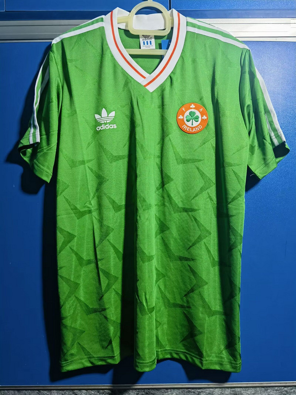 vintage Ireland LS Retro soccer jersey 1990 maglia calcio maillot football camisetasAAA
