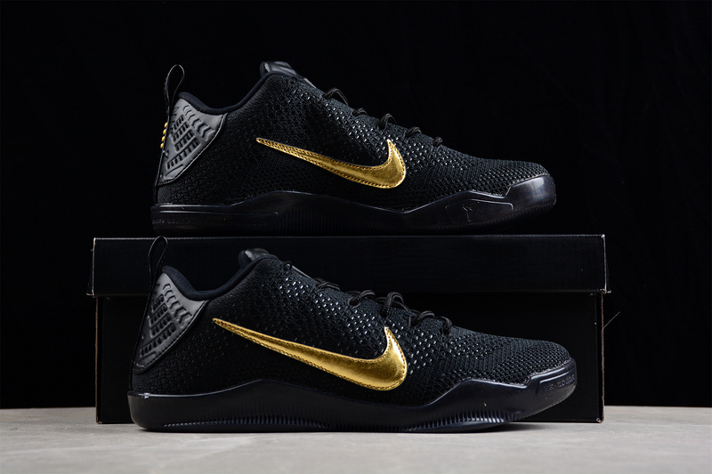 kobe 360 869459 001 KOBE 11 ELITE LOW FADE TO BLACK BLACK BLACK GOLD MAN 40 46 B6DA
