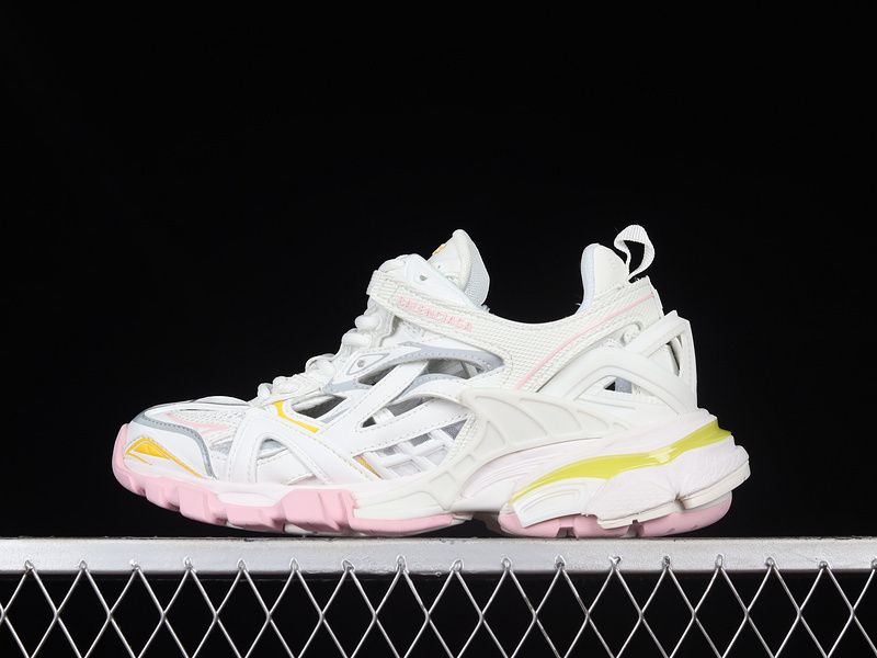 BALENCIAGA TRACK 【700】[W3AE27745]-[BA﹡LEN﹡CIAGA TRACK 4.0 SNEAKERS WHITE∕YELLOW∕PINK]-[WOMAN︰3