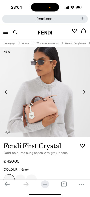 Fendi glasses -FENDI 0155F784