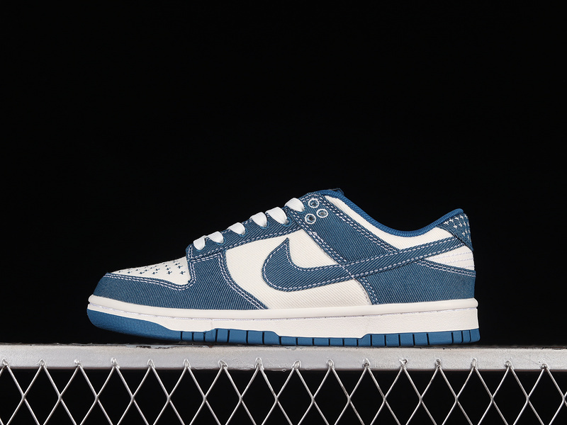 dunk 330 DV0834 101 DUNK LOW SE SASHIKO SUMMIT WHITE SUMMIT WHITE INDUSTRIAL BLUE UNISEX 36 4