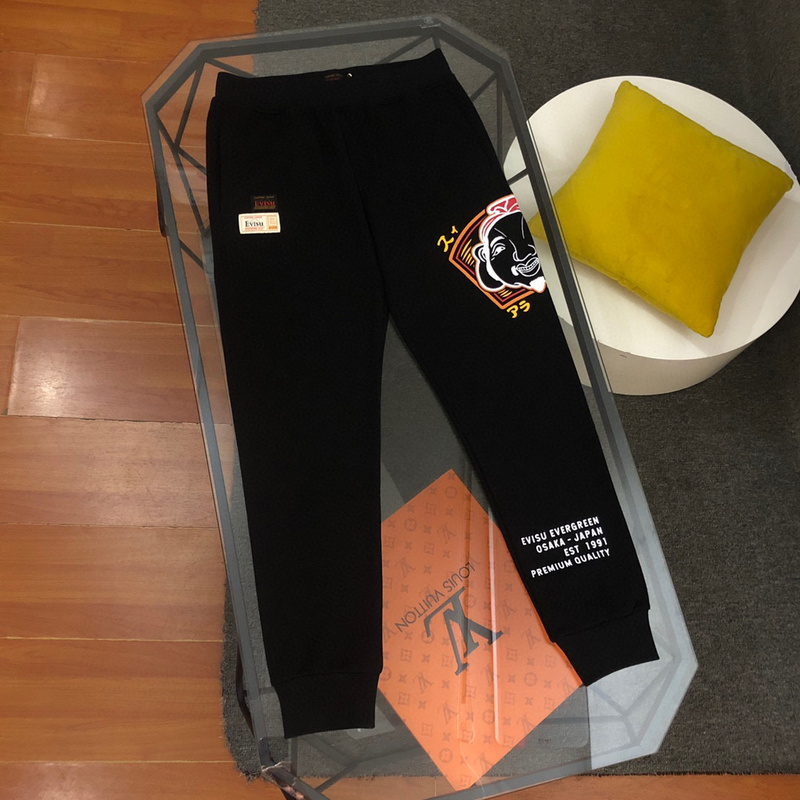 EVISU 1680）EVISU 福神 24新款 字母 佛頭 長褲 棉褲 時尚 潮流 彬9868