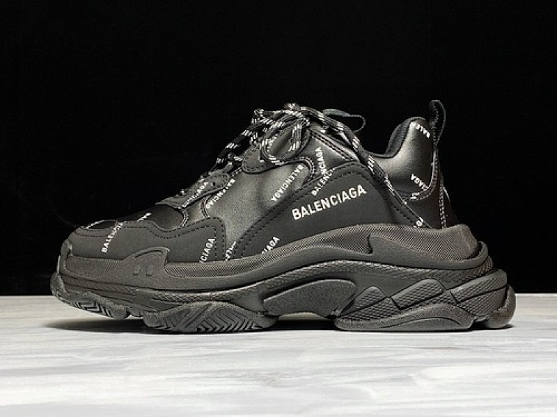 triple s 650 ECBA81827300 PLUS BA LEN CIAGA TRIPLE S SNEAKER BLACK BLACK UNISEX 35 45 9BA4