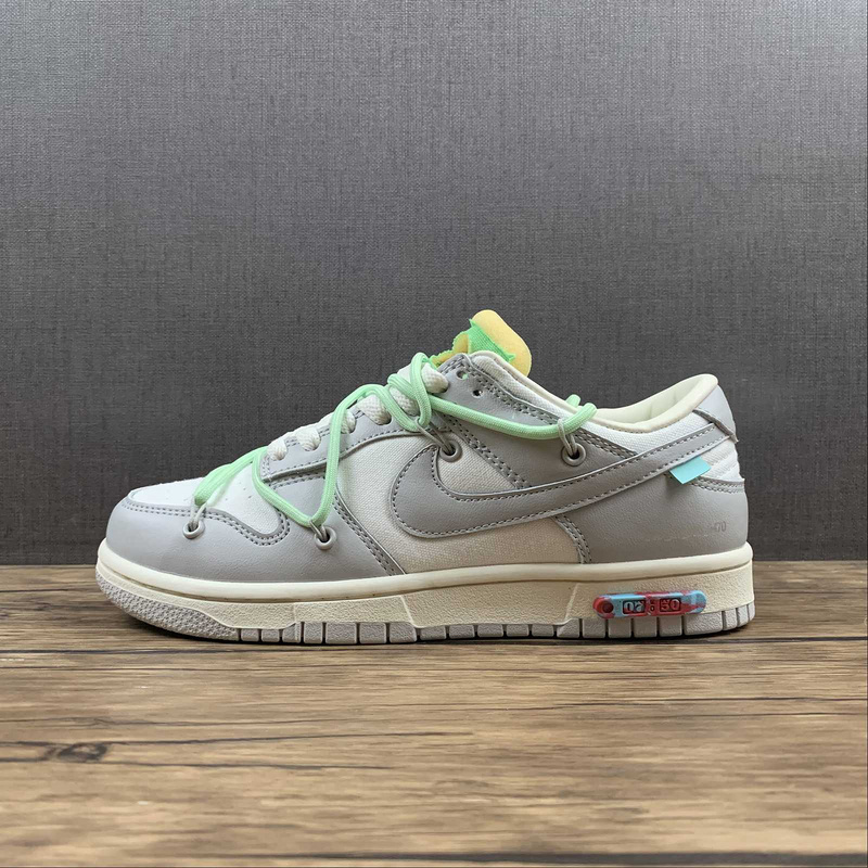 dunk 300 DM1602 108 OW X SB DUNK LOW LOT 07 OF 50 SAIL NEUTRAL GREY VAPOR GREEN UNSIEX 36 45