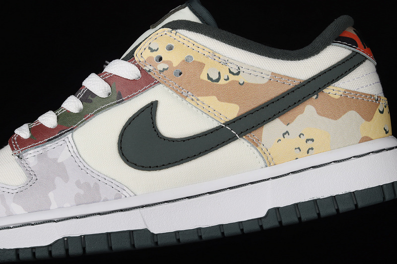 dunk 400 DH0957 100 DUNK LOW SE SAIL MULTI CAMO SAIL VINTAGE GREEN TOTAL ORANGE UNISEX 36 47.