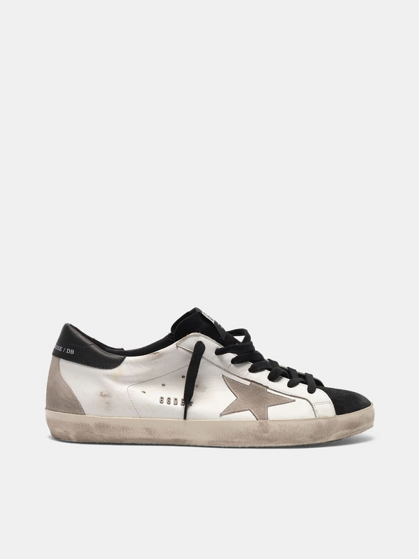 golden goose Super-Star sneakers in smooth leather and contrast suede(C9E3)
