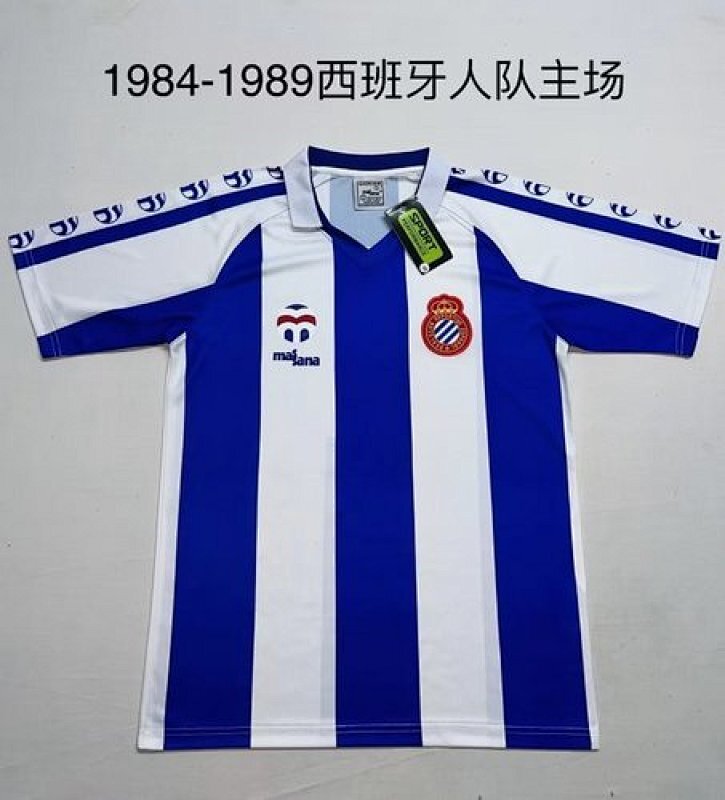 vintage Espanyol retro Home soccer jersey 1984 maglia calcio maillot football camisetas