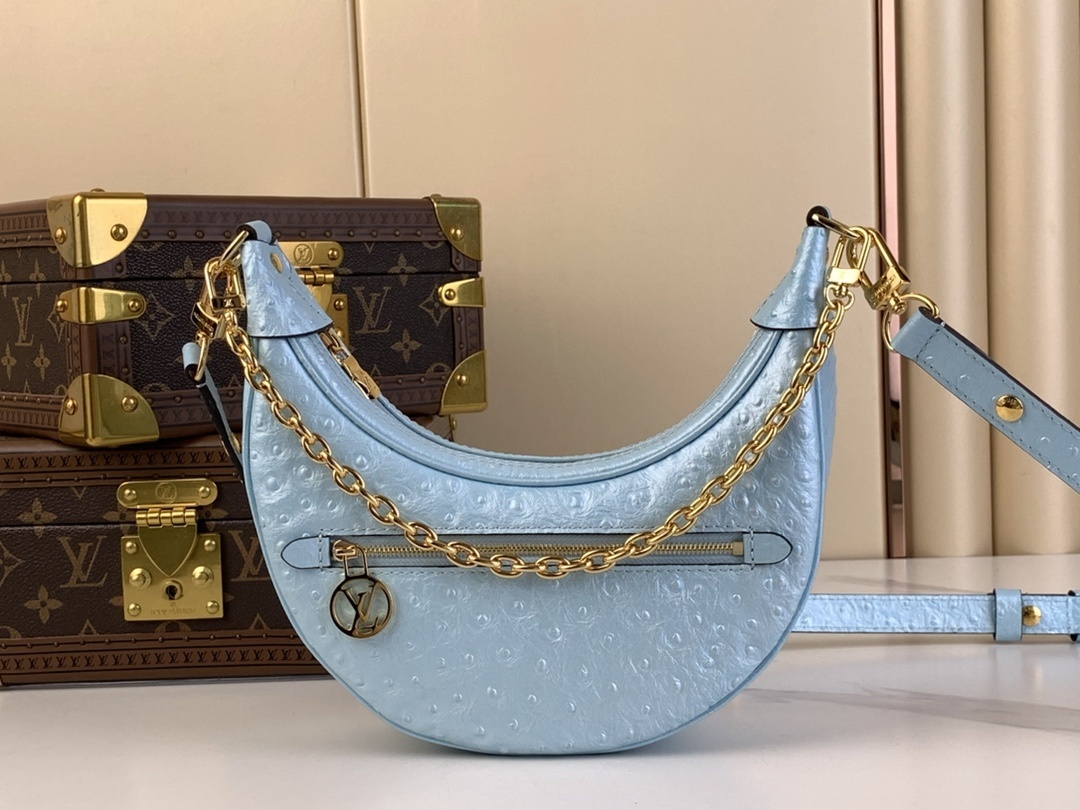LV-Handbags N85900 Light Blue (Ostrich)(6E9B)