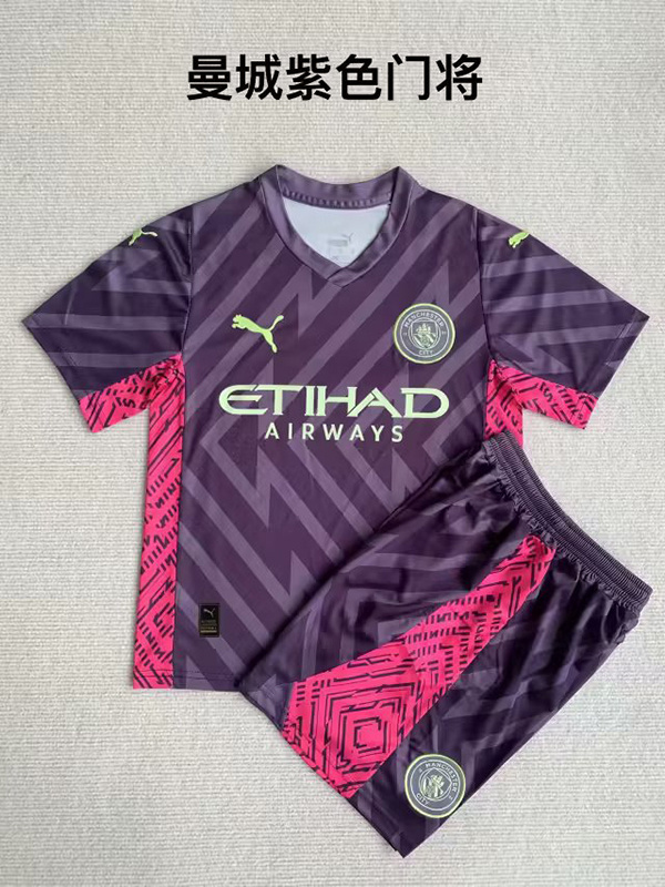 jersey 23∕24 Manchester City Goalkeeper Kids Soccer Jerseys(B4AF)