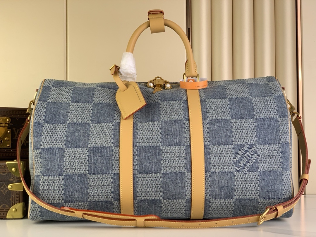 LV-Handbags N40739 Light blue (denim check)(D632)