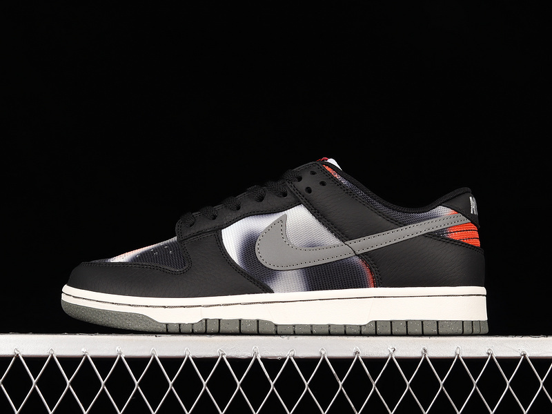 dunk 330 DM0108 001 DUNK LOW GRAFFITI PACK BLACK RED UNISEX 36 47.5 B24F