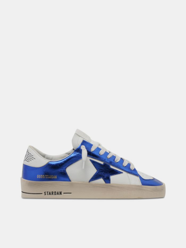 golden goose Women’s blue and white Stardan sneakers(79A5)