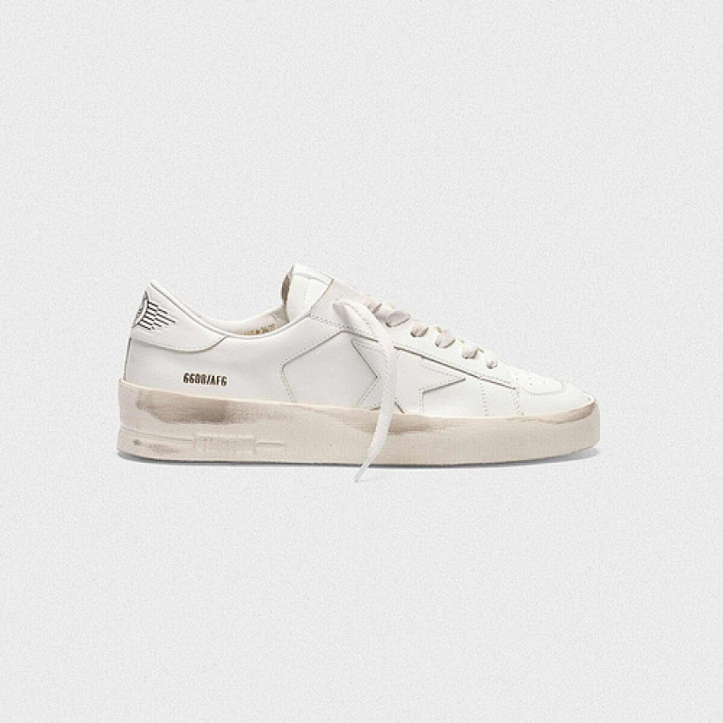 golden goose Stardan sneakers in total white leather(82BA)