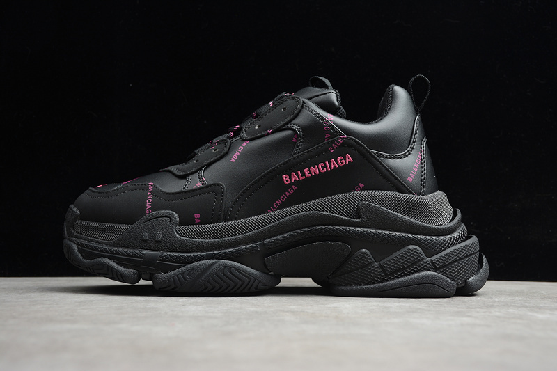 BALENCIAGA TRIPLE S 【470】[TESS.S.GOMMA SNEAKER BLACK∕BLACK∕PINK]-[WOMAN︰35-39]-[MAN︰40-45](CB6