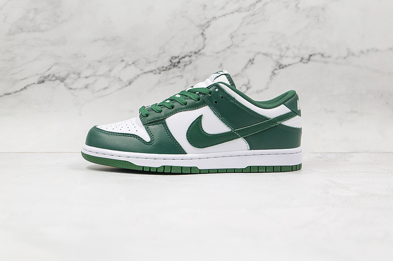dunk 420 DD1391 101 SB DUNK LOW MICHIGAN STATE WHITE TEAM GREEN WHITE TOTAL ORANGE UNISEX 36