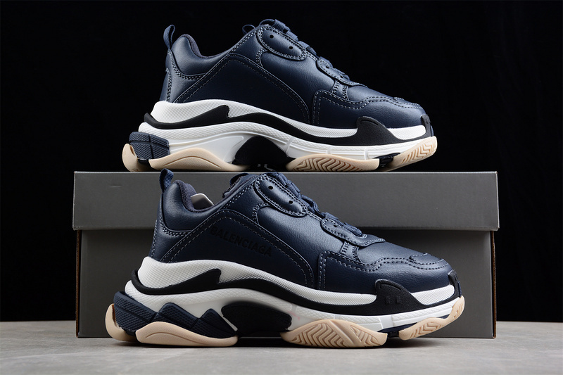 triple s 440 W2FAD4197 A D X BA LEN CIAGA TRIPLE S SNEAKERS DARK BLUE WHITE BLACK UNISEX 35 4