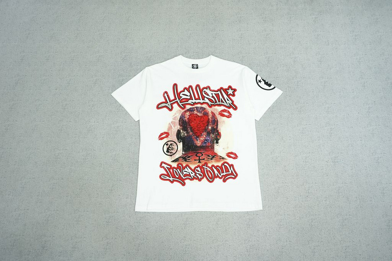 ￥108 Hellstar studios Lovers Tee(93F1) hellstar