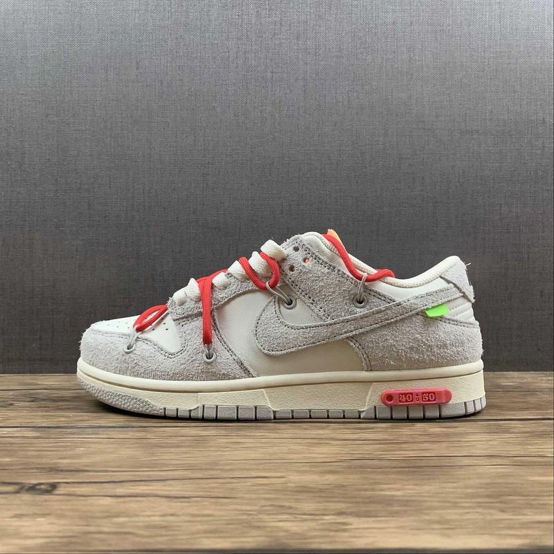 dunk 300 DJ0950 103 OW X SB DUNK LOW LOT 40 OF 50 SAIL NEUTRAL GREY GLOBAL RED UNSIEX 36 45 A