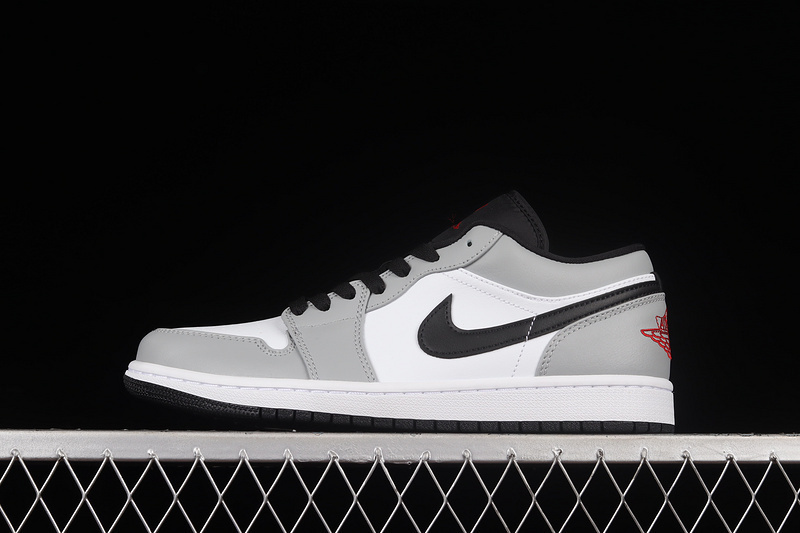 jordan 6 300 553558 030 AIR JORDAN 1 LOW LIGHT SMOKE GREY GYM RED WHITE WOMAN 35.5 39 MAN 40