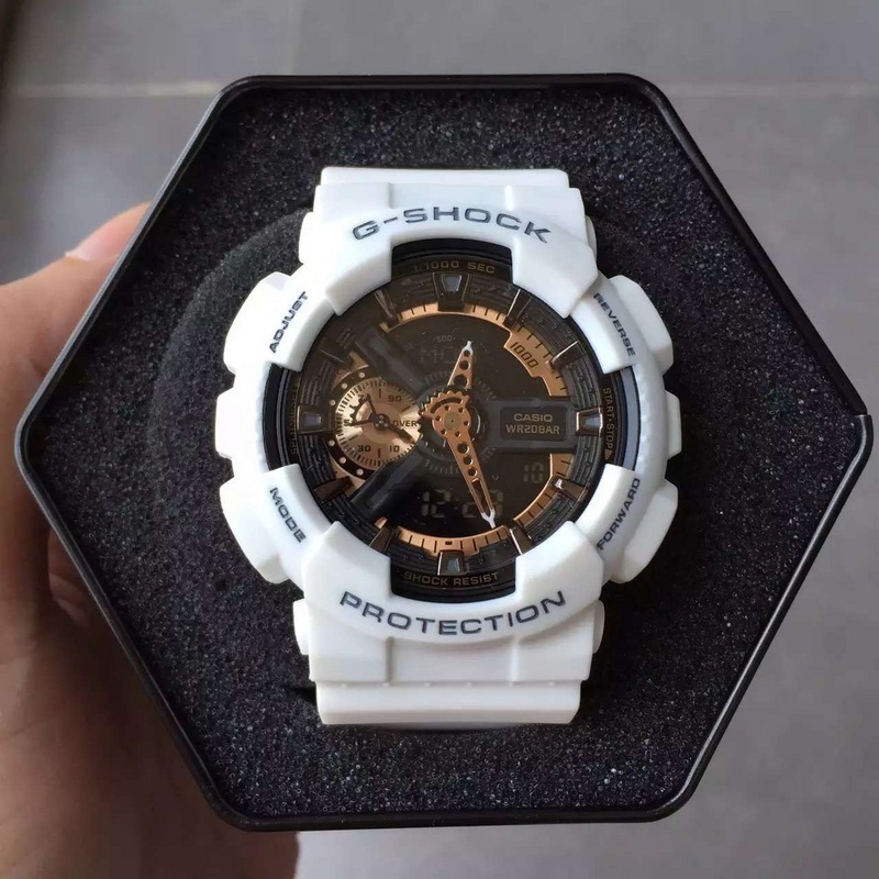 g shock original Casio G Shock Watch white rose gold141C