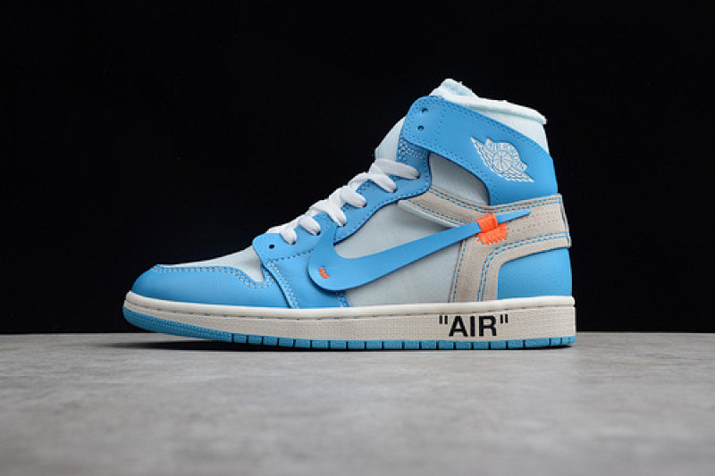 jordan 1 AQ0818 148 AIR JORDAN 1 RETRO HIGH X OW UNIVERSITY BLUE WHITE UNISEX 36 47.5 OGHP002