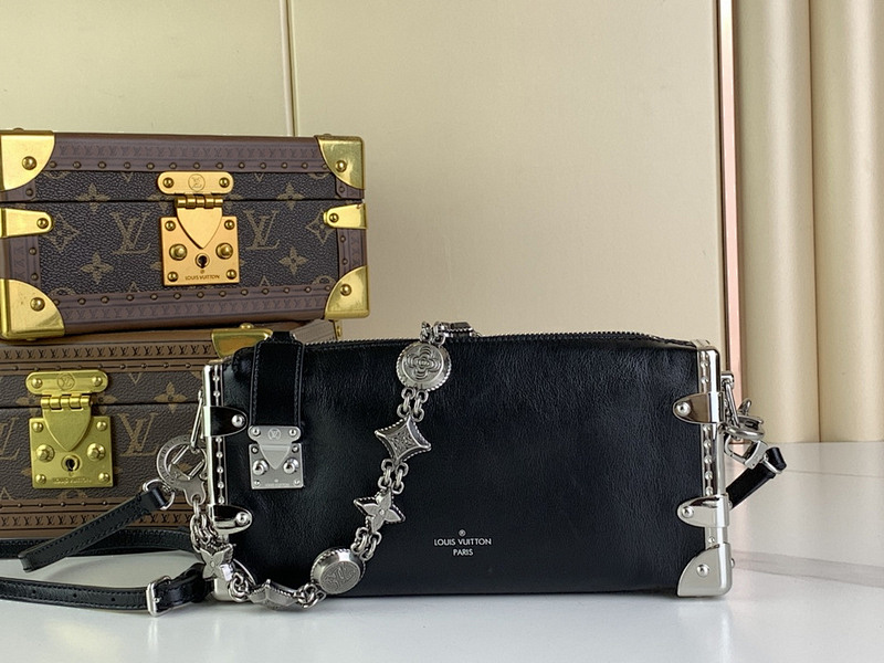 LV-Handbags M25445 Black + Crozin chain(A66B)