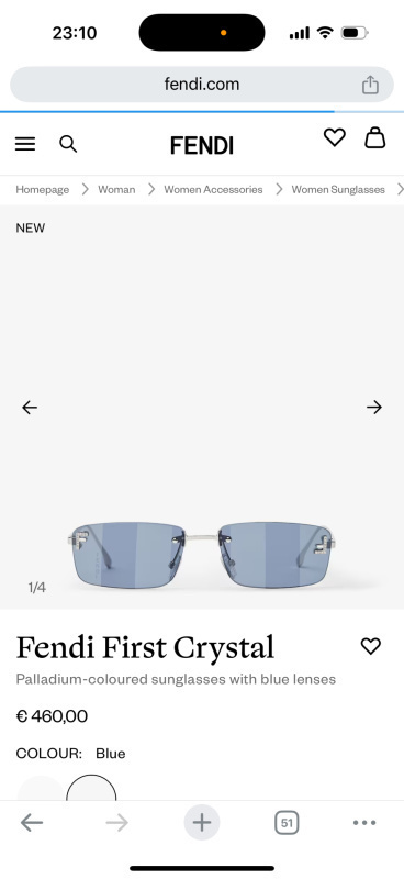 Fendi glasses -FENDI 00565AD4