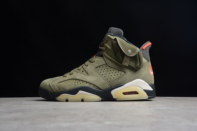 jordan 6 550 CN1084 200 TRAVIS SCOTT X AIR JORDAN 6 RETRO OLIVE MEDIUM OLIVE BLACK SAIL UNIVE