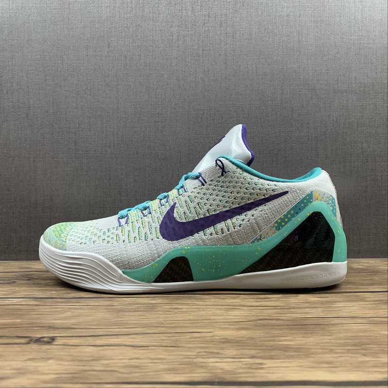 kobe 350 630487 005 KOBE 9 ELITE LOW LIGHT GREY GREEN BLACK MAN 40 46 8CC3