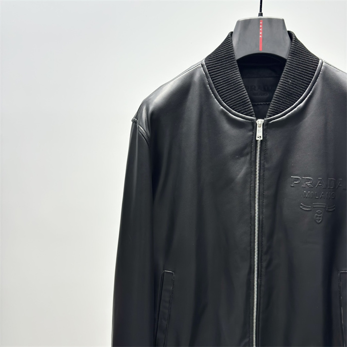 prada 2024fw P ADA Real Leather Jacket Top VersionC85A