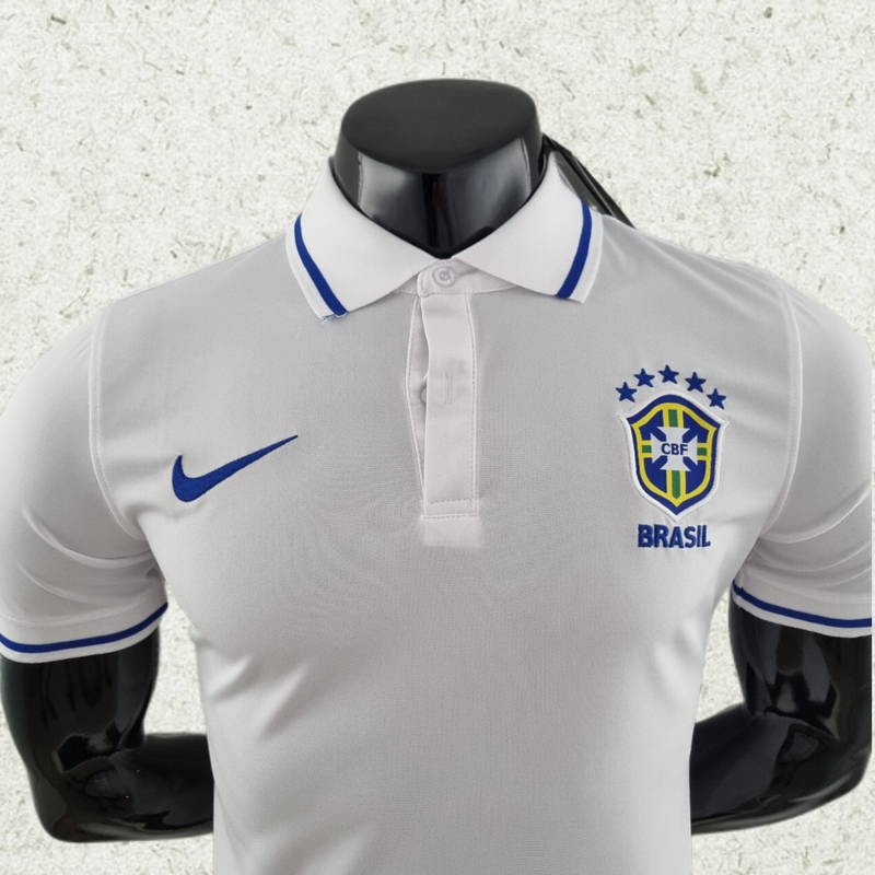 POLO Brazil White soccer jersey Camiseta de futebol maillot de footbyupoo camisas de time