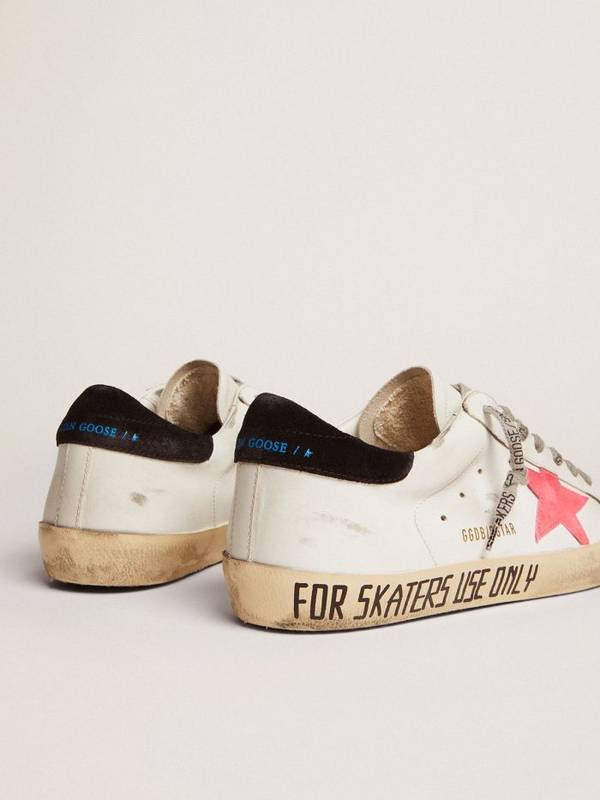 golden goose Super-Star sneakers with lobster-colored suede star and black suede heel tab(42A
