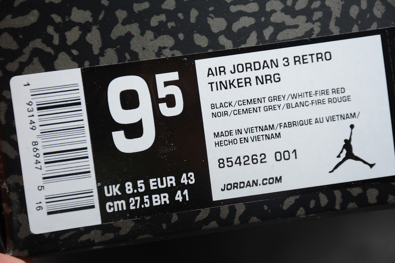 jordan 3 360 854262 001 AIR JORDAN 3 RETRO OG BLACK CEMENT WOMAN 36 39 MAN 40 46 E927