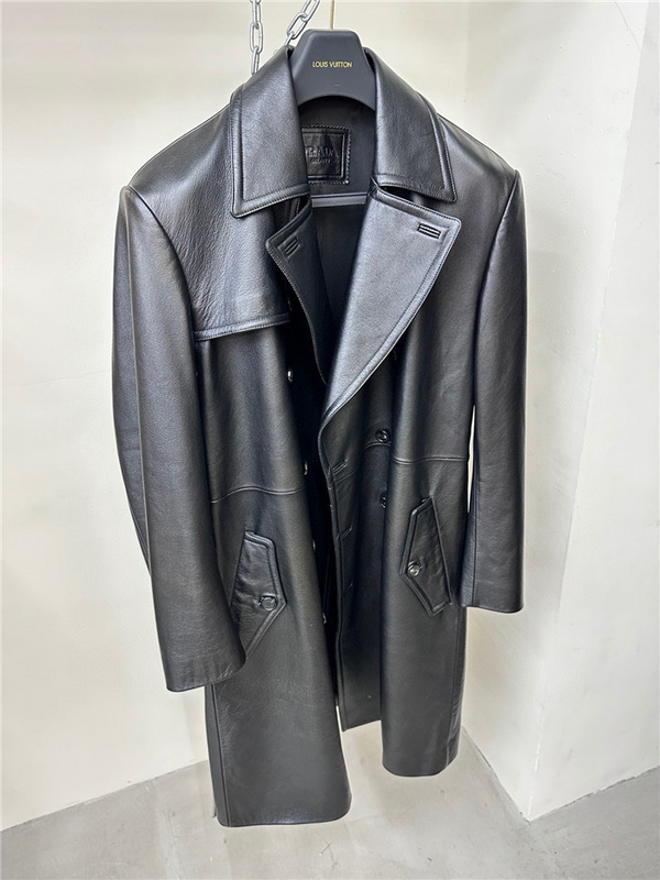 prada 2023fw P ADA Real Leather Jacket Top Version14AF