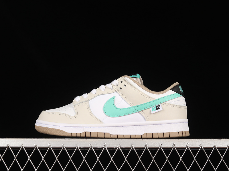 dunk 300 DX6063 131 DUNK LOW SPLIT SEAM WHITE TAN MINT WHITE TAN MINT WOMAN 36 40.5 77F6