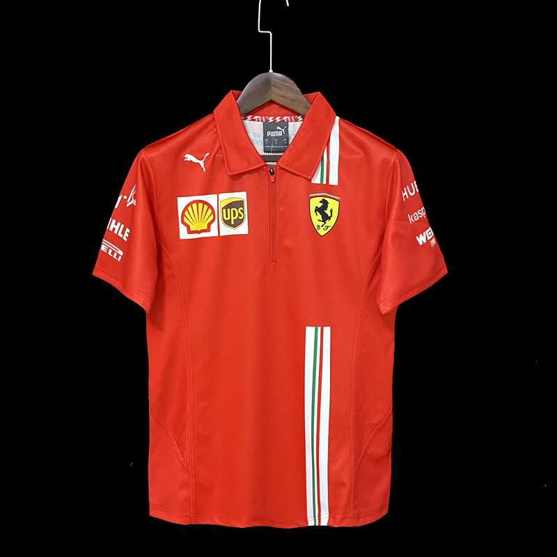 mercedes FERRARI red polo shirtCCA6