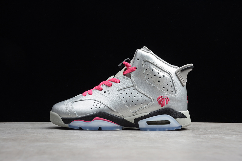 jordan 6 543390 009 AIR JORDAN 6 RETRO GS VALENTINES DAY GREY PINK BLACK WOMAN 36 39 E0D1
