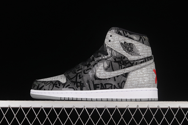 jordan 1 500 555088 036 AIR JORDAN 1 HIGH OG REBELLIONAIRE BLACK WHITE PARTICLE GREY MAN 40 4
