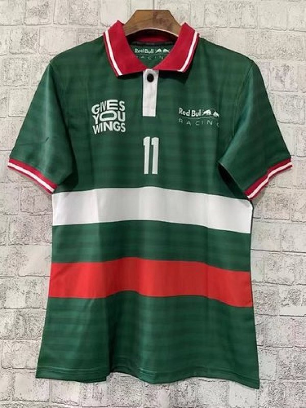 mercedes Redbull 11 CHECO green polo shirts S 5XL7C7E