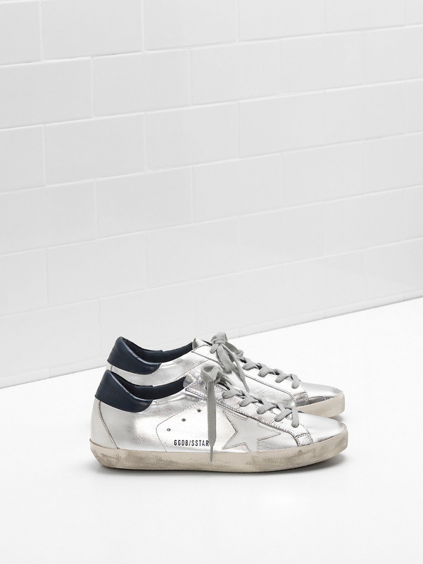 golden goose SUPERSTAR Sneakers G32WS590.E71 Uppers in metallic goatskin leather Star and hee
